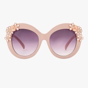 BETSEY JOHNSON Floral Embellished Sunglasses